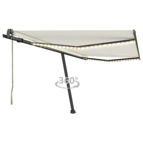 Toldo automático con LED y sensor de viento crema 450x300 cm de vidaXL, Toldos - Ref: Foro24-3069772, Precio: 643,45 €, Descu...