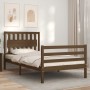 Honey brown solid wood bed frame and headboard 100x200 cm by vidaXL, Beds and slatted bases - Ref: Foro24-3194304, Price: 129...