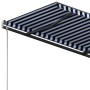 Toldo de pie retráctil manual azul y marrón 350x250 cm de vidaXL, Toldos - Ref: Foro24-3069716, Precio: 374,24 €, Descuento: %