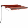 Toldo de pie retráctil manual naranja y marrón 300x250 cm de vidaXL, Toldos - Ref: Foro24-3069700, Precio: 306,28 €, Descuent...