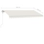 Automatic awning with LED and wind sensor cream 450x350 cm by vidaXL, Awnings - Ref: Foro24-3069652, Price: 785,46 €, Discoun...