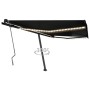 Toldo manual retráctil con LED gris antracita 400x350 cm de vidaXL, Toldos - Ref: Foro24-3069824, Precio: 563,57 €, Descuento: %