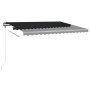 Toldo manual retráctil con LED gris antracita 400x350 cm de vidaXL, Toldos - Ref: Foro24-3069824, Precio: 563,57 €, Descuento: %