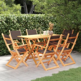 Garden dining set 7 pieces solid black eucalyptus wood by vidaXL, Garden sets - Ref: Foro24-3086959, Price: 398,99 €, Discoun...