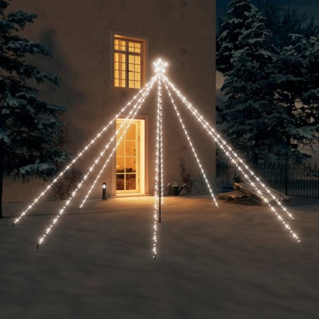 Innen-Weihnachtsbaumbeleuchtung 576 LED kaltweiß 3,6 m von vidaXL, Weihnachtsbäume - Ref: Foro24-328739, Preis: 73,99 €, Raba...