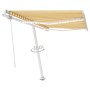 Automatic awning LED wind sensor yellow white 350x250cm by vidaXL, Awnings - Ref: Foro24-3069533, Price: 580,62 €, Discount: %