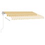 Automatic awning LED wind sensor yellow white 350x250cm by vidaXL, Awnings - Ref: Foro24-3069533, Price: 580,62 €, Discount: %