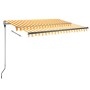 Toldo de pie automático amarillo y blanco 300x250 cm de vidaXL, Toldos - Ref: Foro24-3069708, Precio: 403,29 €, Descuento: %