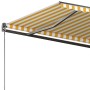 Toldo de pie automático amarillo y blanco 300x250 cm de vidaXL, Toldos - Ref: Foro24-3069708, Precio: 403,29 €, Descuento: %