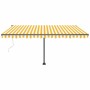 Automatic awning with wind sensor LED yellow white 400x300cm by vidaXL, Awnings - Ref: Foro24-3069753, Price: 681,23 €, Disco...