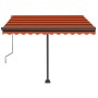 Toldo de pie retráctil manual naranja y marrón 350x250 cm de vidaXL, Toldos - Ref: Foro24-3069720, Precio: 365,53 €, Descuent...