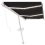 Toldo retráctil manual con LED gris antracita 600x350 cm de vidaXL, Toldos - Ref: Foro24-3069684, Precio: 721,29 €, Descuento: %