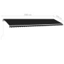 Toldo retráctil manual con LED gris antracita 600x350 cm de vidaXL, Toldos - Ref: Foro24-3069684, Precio: 721,29 €, Descuento: %