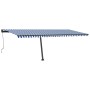 Toldo de pie automático azul y blanco 600x350 cm de vidaXL, Toldos - Ref: Foro24-3069886, Precio: 824,28 €, Descuento: %