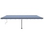 Toldo de pie automático azul y blanco 600x350 cm de vidaXL, Toldos - Ref: Foro24-3069886, Precio: 824,28 €, Descuento: %