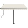 Toldo de pie retráctil manual crema 350x250 cm de vidaXL, Toldos - Ref: Foro24-3069717, Precio: 370,53 €, Descuento: %