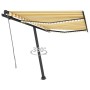 Toldo automático LED sensor de viento amarillo blanco 350x250cm de vidaXL, Toldos - Ref: Foro24-3069733, Precio: 591,86 €, De...