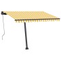 Toldo automático LED sensor de viento amarillo blanco 350x250cm de vidaXL, Toldos - Ref: Foro24-3069733, Precio: 591,86 €, De...