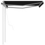 Toldo retráctil automático con postes gris antracita 3x2,5 m de vidaXL, Toldos - Ref: Foro24-3069909, Precio: 468,28 €, Descu...