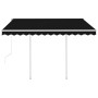 Toldo retráctil automático con postes gris antracita 3x2,5 m de vidaXL, Toldos - Ref: Foro24-3069909, Precio: 468,28 €, Descu...