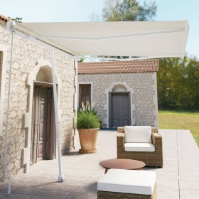 Cream automatic standing awning 300x250 cm by vidaXL, Awnings - Ref: Foro24-3069507, Price: 479,99 €, Discount: %