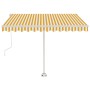 Toldo de pie automático amarillo y blanco 300x250 cm de vidaXL, Toldos - Ref: Foro24-3069508, Precio: 479,99 €, Descuento: %