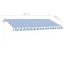 Blue and white automatic standing awning 400x300 cm by vidaXL, Awnings - Ref: Foro24-3069546, Price: 765,40 €, Discount: %