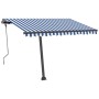 Toldo de pie automático azul y blanco 300x250 cm de vidaXL, Toldos - Ref: Foro24-3069706, Precio: 403,15 €, Descuento: %