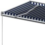 Blau-weiße automatische Standmarkise 300x250 cm von vidaXL, Markisen - Ref: Foro24-3069706, Preis: 403,15 €, Rabatt: %