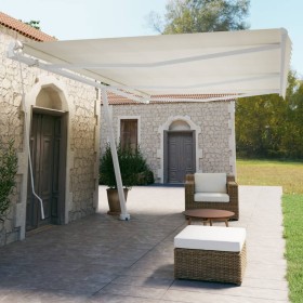 Cream manual retractable foot awning 600x350 cm by vidaXL, Awnings - Ref: Foro24-3069677, Price: 678,99 €, Discount: %