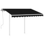 Manual retractable awning with anthracite gray poles 3.5x2.5 m by vidaXL, Awnings - Ref: Foro24-3069919, Price: 472,88 €, Dis...