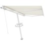 Cream manual retractable foot awning 300x250 cm by vidaXL, Awnings - Ref: Foro24-3069497, Price: 340,76 €, Discount: %