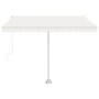 Cream manual retractable foot awning 300x250 cm by vidaXL, Awnings - Ref: Foro24-3069497, Price: 340,76 €, Discount: %