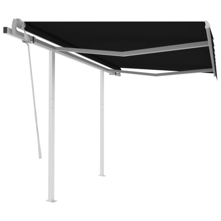 Toldo manual retráctil con postes gris antracita 3x2,5 m de vidaXL, Toldos - Ref: Foro24-3069899, Precio: 333,99 €, Descuento: %