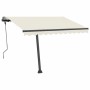 Toldo manual retráctil con LED crema 300x250 cm de vidaXL, Toldos - Ref: Foro24-3069702, Precio: 362,50 €, Descuento: %