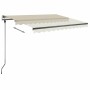 Toldo manual retráctil con LED crema 300x250 cm de vidaXL, Toldos - Ref: Foro24-3069702, Precio: 362,50 €, Descuento: %