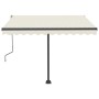 Toldo manual retráctil con LED crema 300x250 cm de vidaXL, Toldos - Ref: Foro24-3069702, Precio: 362,50 €, Descuento: %