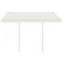 Toldo retráctil automático con postes crema 3,5x2,5 m de vidaXL, Toldos - Ref: Foro24-3069927, Precio: 456,62 €, Descuento: %