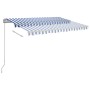 Automatic awning with wind sensor LED blue and white 3.5x2.5 m by vidaXL, Awnings - Ref: Foro24-3069931, Price: 564,61 €, Dis...