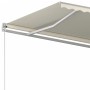 Toldo retráctil automático con postes crema 3,5x2,5 m de vidaXL, Toldos - Ref: Foro24-3069927, Precio: 448,56 €, Descuento: %