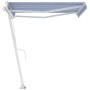 Toldo de pie automático azul y blanco 350x250 cm de vidaXL, Toldos - Ref: Foro24-3069526, Precio: 452,76 €, Descuento: %