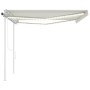 Toldo automático con LED sensor de viento crema 4,5x3 m de vidaXL, Toldos - Ref: Foro24-3069972, Precio: 713,63 €, Descuento: %