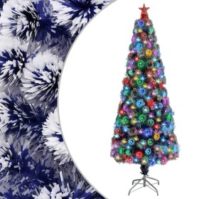 Künstlicher Weihnachtsbaum LED Glasfaser weiß blau 240 cm von vidaXL, Weihnachtsbäume - Ref: Foro24-328459, Preis: 153,99 €, ...