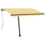 Toldo automático LED sensor de viento amarillo blanco 300x250cm de vidaXL, Toldos - Ref: Foro24-3069713, Precio: 581,91 €, De...