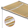 Toldo automático LED sensor de viento amarillo blanco 300x250cm de vidaXL, Toldos - Ref: Foro24-3069713, Precio: 581,91 €, De...