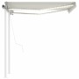 Toldo automático LED sensor de viento crema 3,5x2,5 m de vidaXL, Toldos - Ref: Foro24-3069932, Precio: 560,77 €, Descuento: %