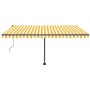 Yellow and white automatic standing awning 450x350 cm by vidaXL, Awnings - Ref: Foro24-3069848, Price: 613,09 €, Discount: %