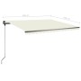 Retractable manual awning with cream-colored LED lights 400x350 cm by vidaXL, Awnings - Ref: Foro24-3069822, Price: 562,98 €,...