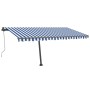 Automatic blue and white freestanding awning 400x350 cm by vidaXL, Awnings - Ref: Foro24-3069826, Price: 562,35 €, Discount: %