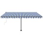 Automatic blue and white freestanding awning 400x350 cm by vidaXL, Awnings - Ref: Foro24-3069826, Price: 562,35 €, Discount: %